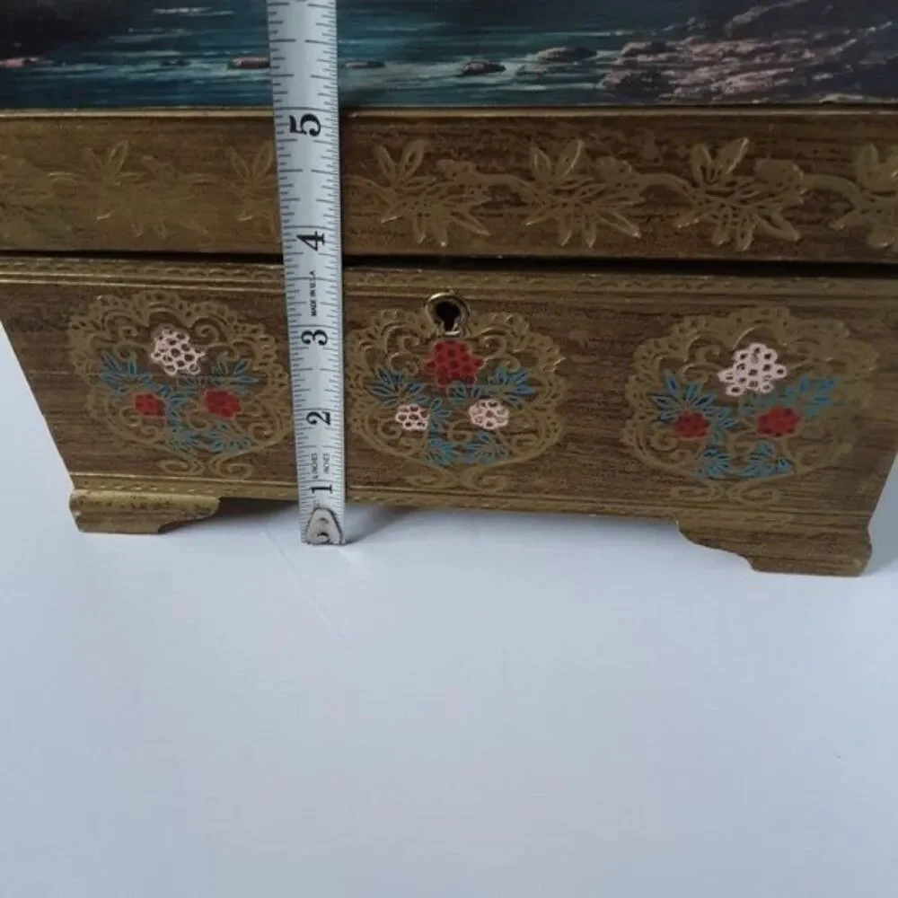 Vintage Florentine Style Musical Jewelry Chest/Box